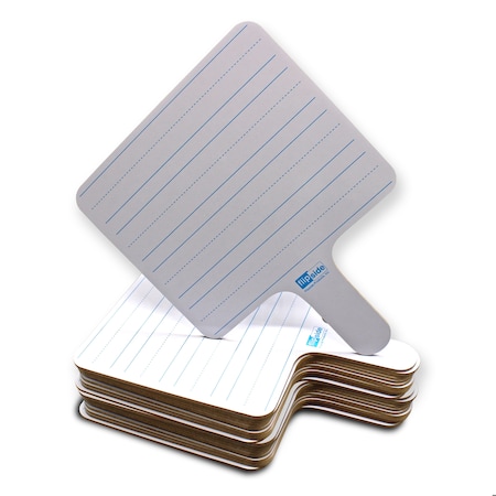 Flipside Rectangular Lined Dry Erase Answer Paddle Class Bulk, 24PK 18024